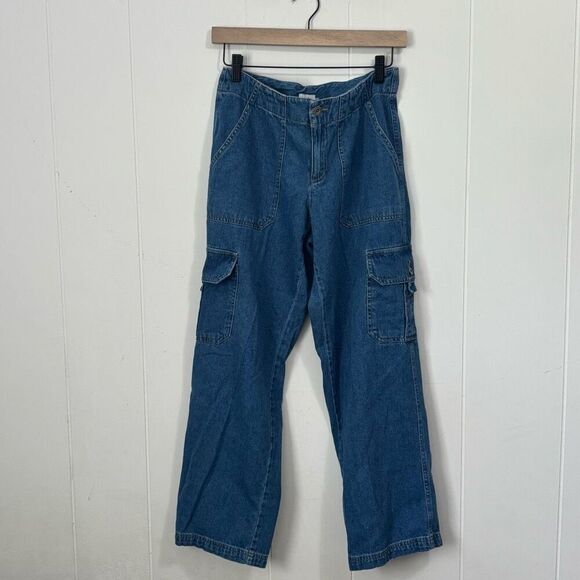 Vintage Liz Claiborne Cargo Jeans 8 Petite - Picture 1 of 6